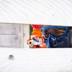 gelly ball seine maritime, joueur derriere une meurtrière