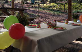 table dréssée d'anniversaire
