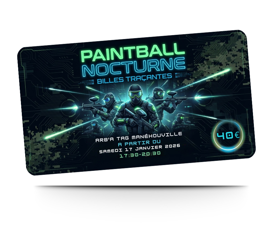 paintball nocturne avec billes traçantes