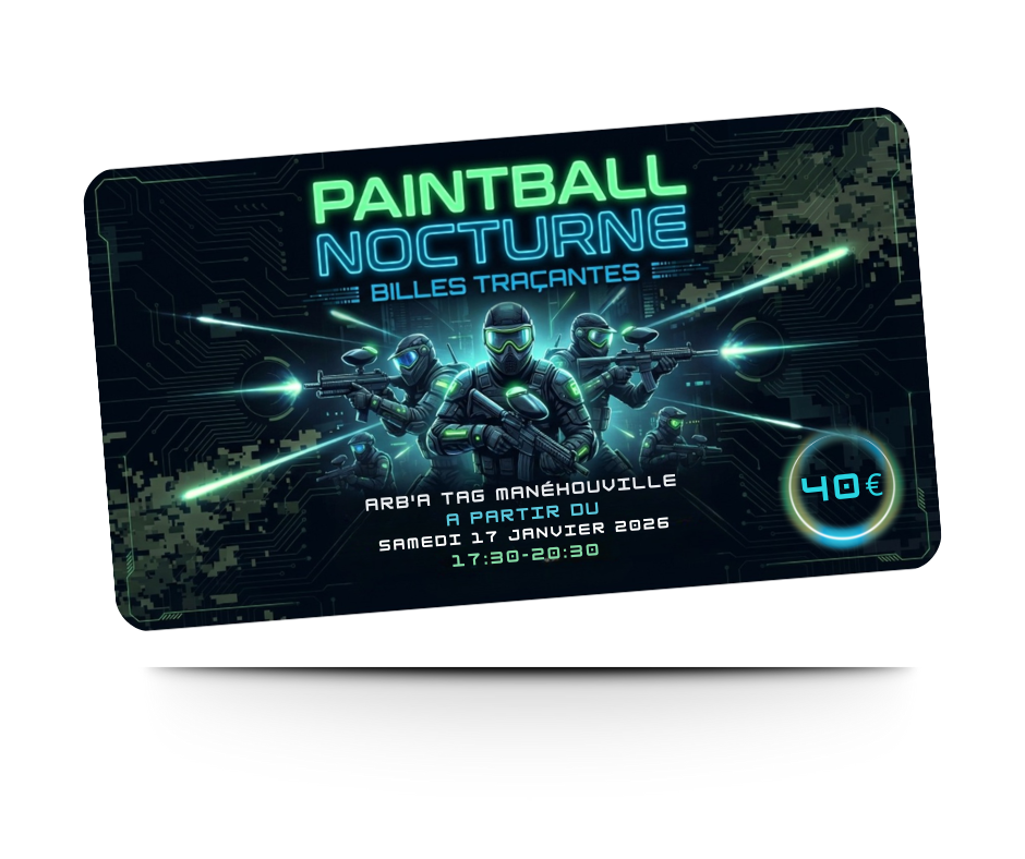 paintball nocturne avec billes traçantes