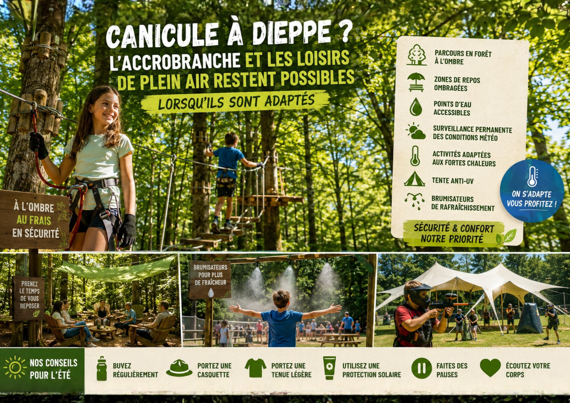 Canicule et Accrobranche à Arb' aventure