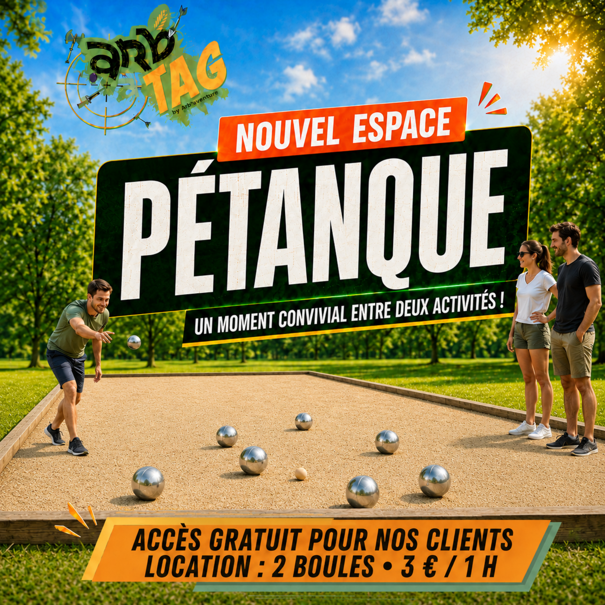 Nouvel espace pétanque chez Arb’A Tag près de Dieppe